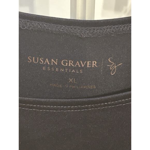 Susan Graver Essentials 2-pack Black & Teal Tank Top size XL - Picture 6 of 6